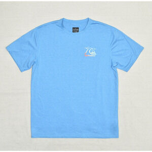 Quiksilver Men's Tee T Shirt Short Sleeve Crew Neck Polyester Blue Size L Surf